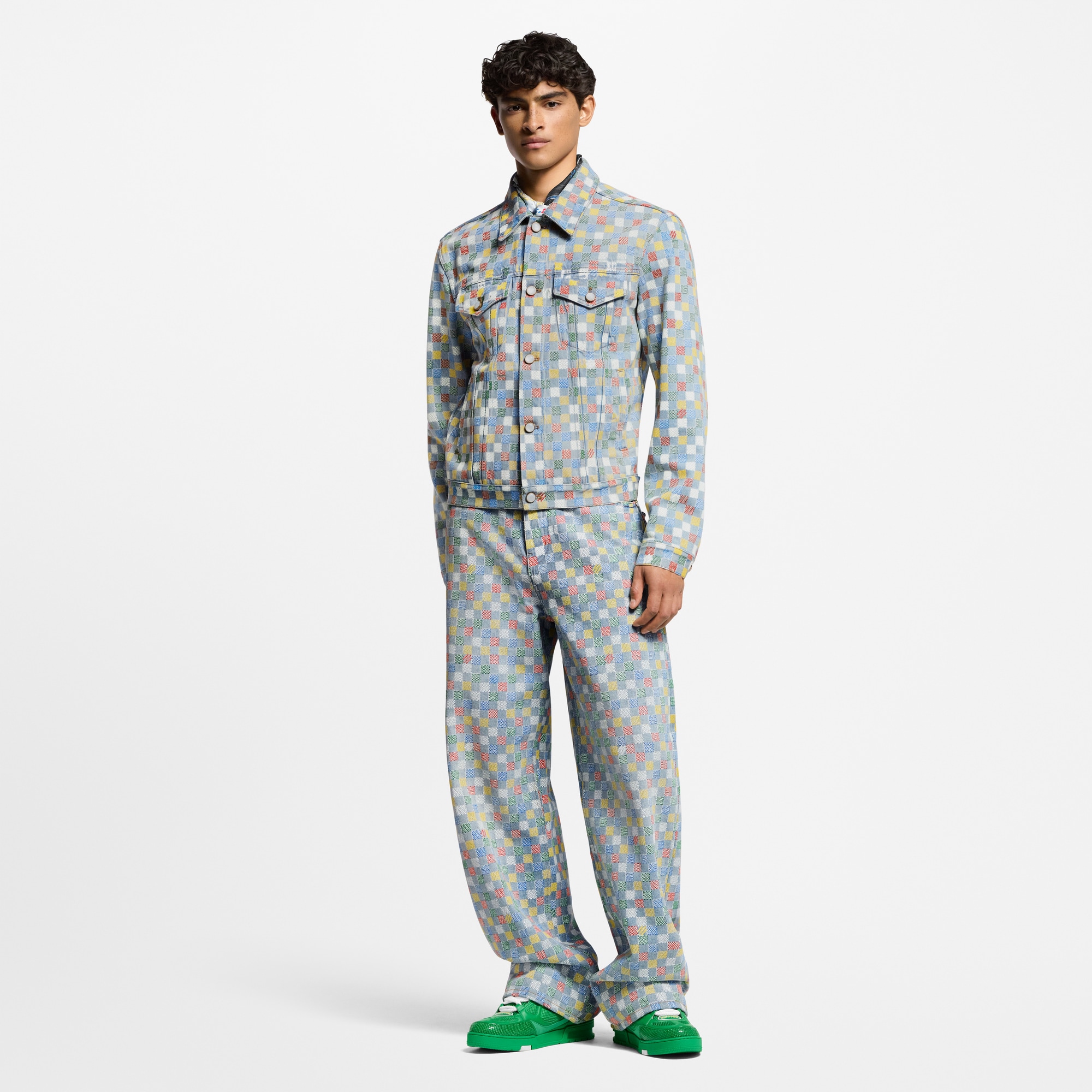 ジャケット・アウター Louis Vuitton Damier Denim Jacket Damier Classic Denim Jacket - Men - Ready-to-Wear | LOUIS